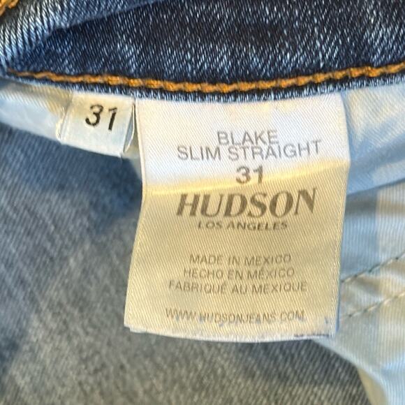 HUDSON Men's Blake Slim Straight Jean Medium Wash Size 31 - Picture 8 of 10